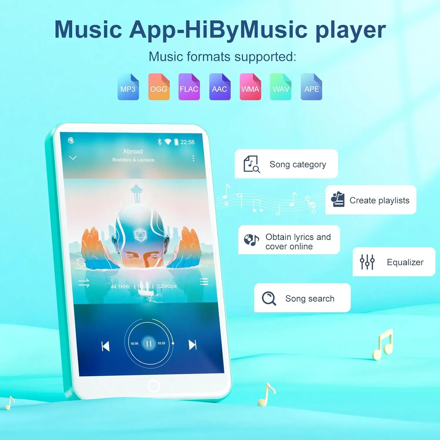 Android MP3 Player with Bluetooth and WiFi