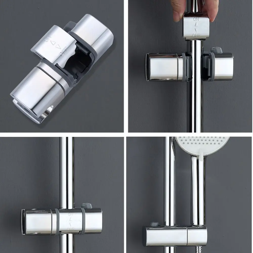 Description Picture 5 of itemRound Pipe Shower Head Holder Rotatable Replacement Sprayer Fixed Base Adjustable Bathroom Slide Bar Shelf