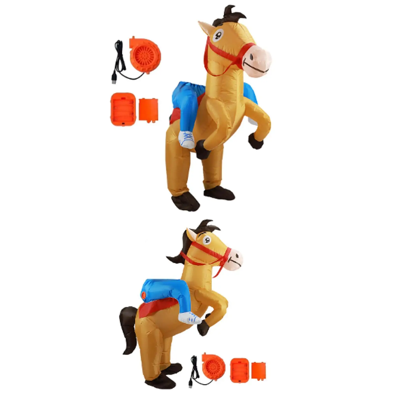 Inflatable Horse Riding Costume Funny Festival Party Cosplay Outfit Halloween Christmas Novelty Inflatable Costume Premium