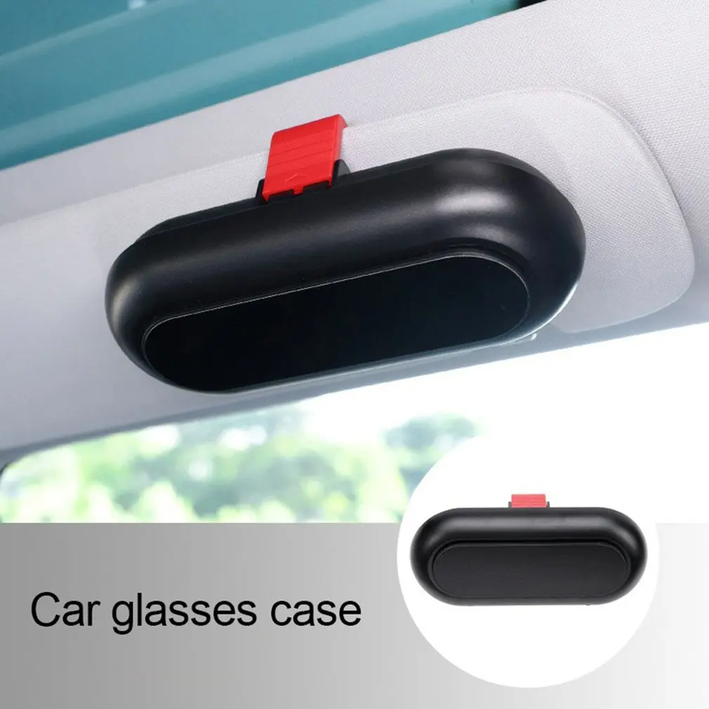 ABS Sunglasses Box Car Interior Glasses Case Built-in Fiber Velvet Protection Universal Sun Visor Eyeglasses Holder