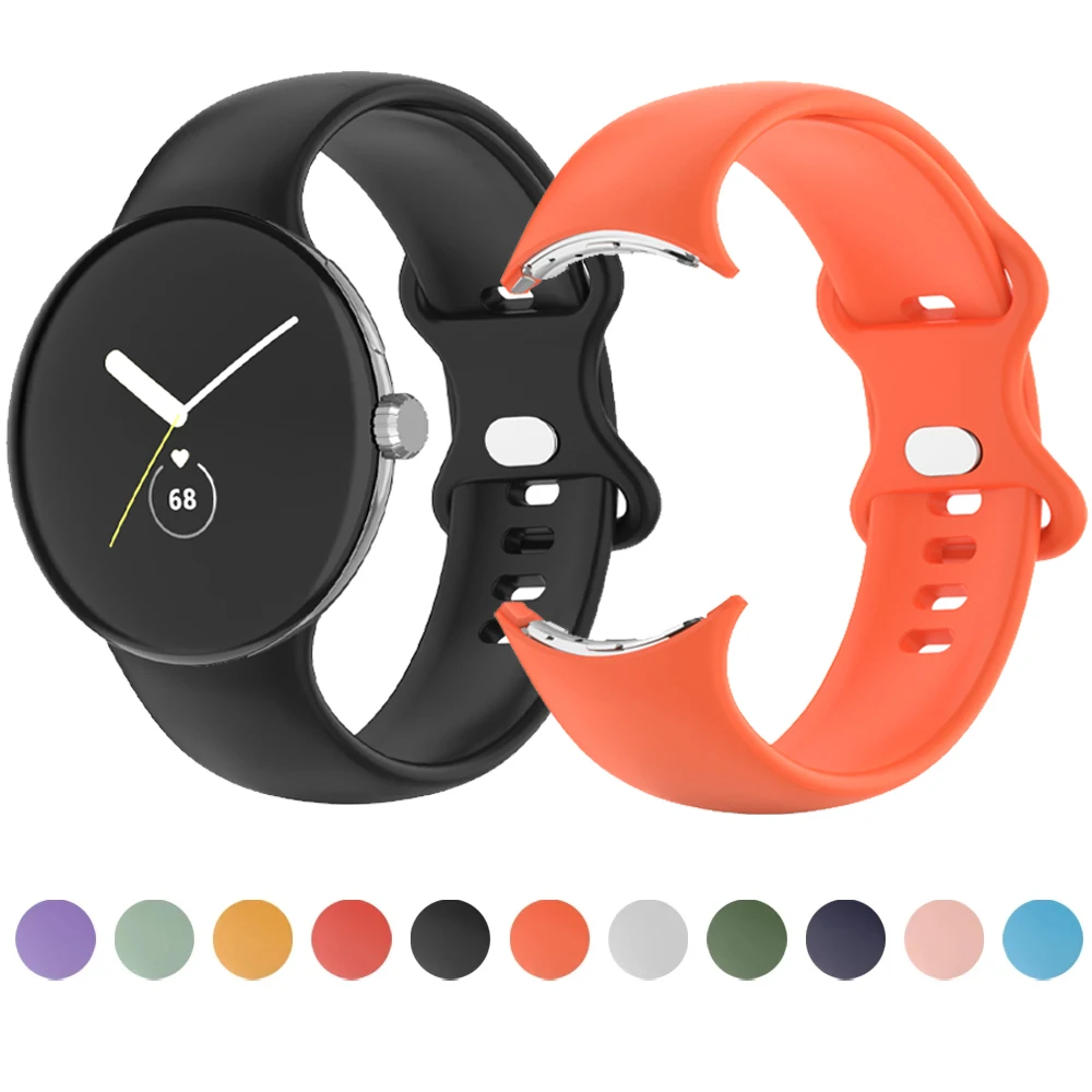 

Silicone Strap for Google Pixel Watch Band Pixel Watch Active Sports Bracelet Replacement Soft Belt Smartwatch Wrist Watchbands