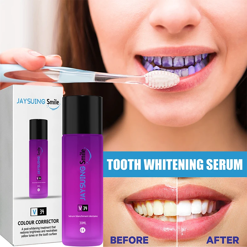

30ml Teeth Whitening Serum Remove Teeth Stain Deep Cleaning Toothpaste Whitening Corrector Fresh Breath Color V34 Essence C