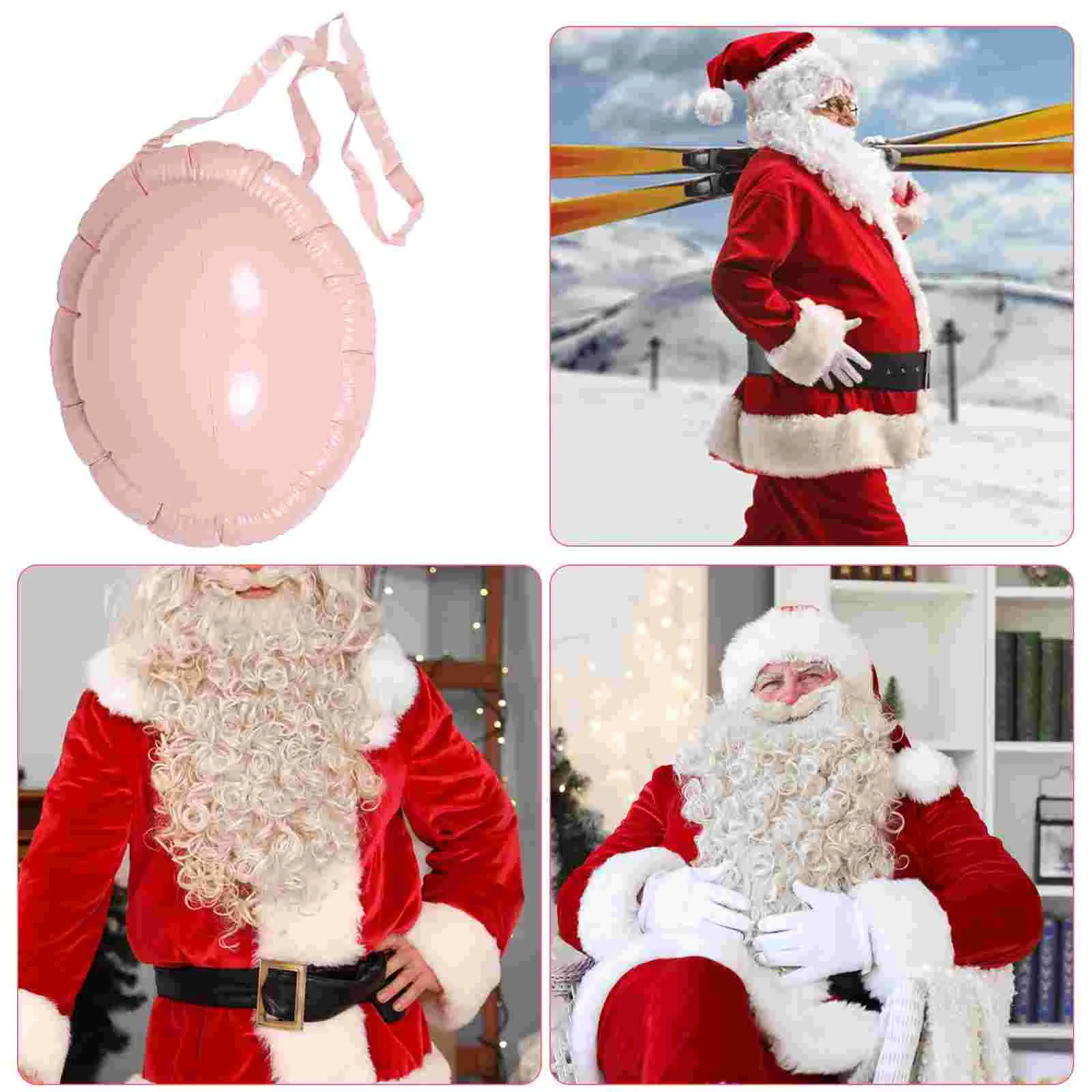 Props Inflatable Belly Men and Women Pregnant Halloween Costumes Unisex Stuffer Pvc Santa Claus Beer