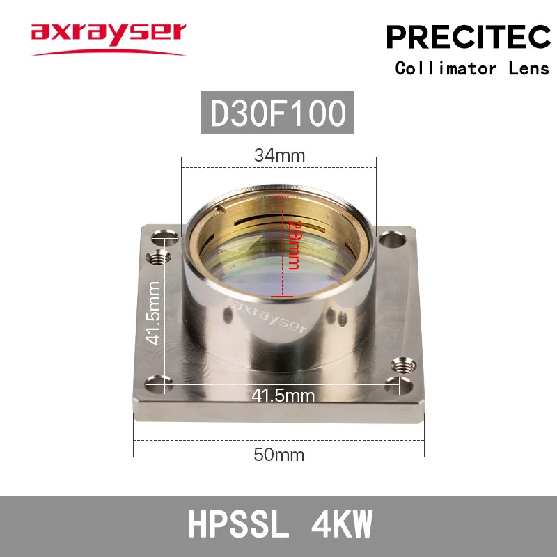 Precitec 거치대 프로커터 포함 초점 렌즈, 라이트커터, HPSSL D30 D37 F100/150/200 AR 1030-1090 파이버 레이저 커팅 헤드 부품