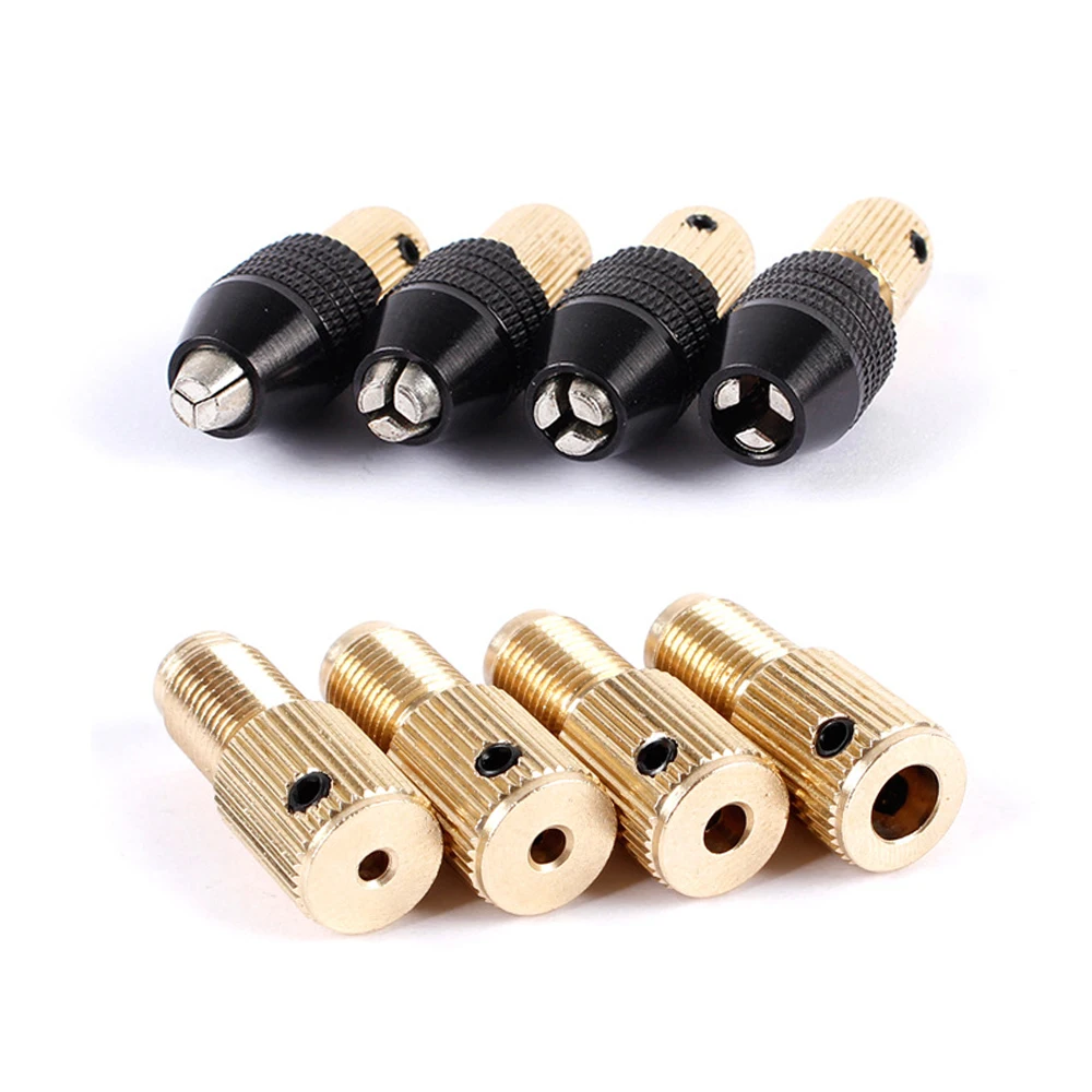 Portabrocas eléctrico con rango de sujeción de 0,3-4mm, Portabrocas de cambio rápido montado cónico, sin llave, eje de 3,17/4/5/6/8mm para Micro taladro de Motor