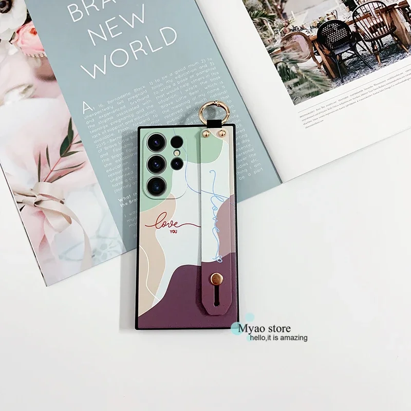Premium Wristband Phone Cover with Kickstand Holder - Wrist Strap Case
