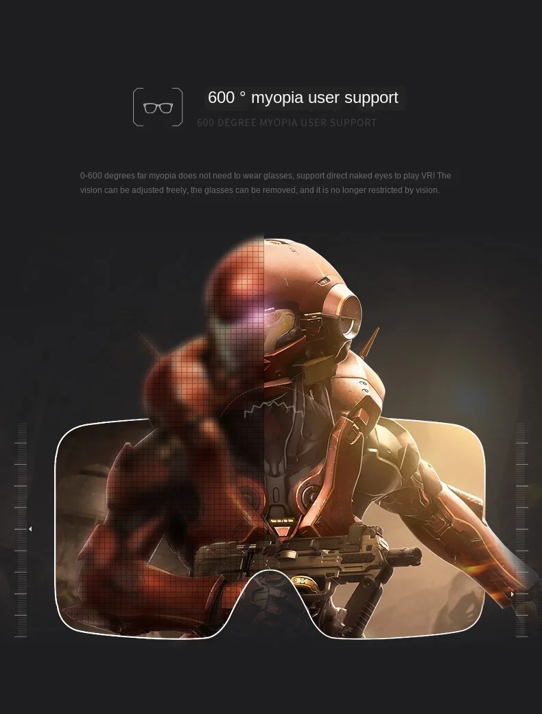 Virtual Reality Glasses 2G + 16G VR All In One AR Glasses With HD Screen 2K 3D 2560X1440 Bluetooth Game Wifi OTG