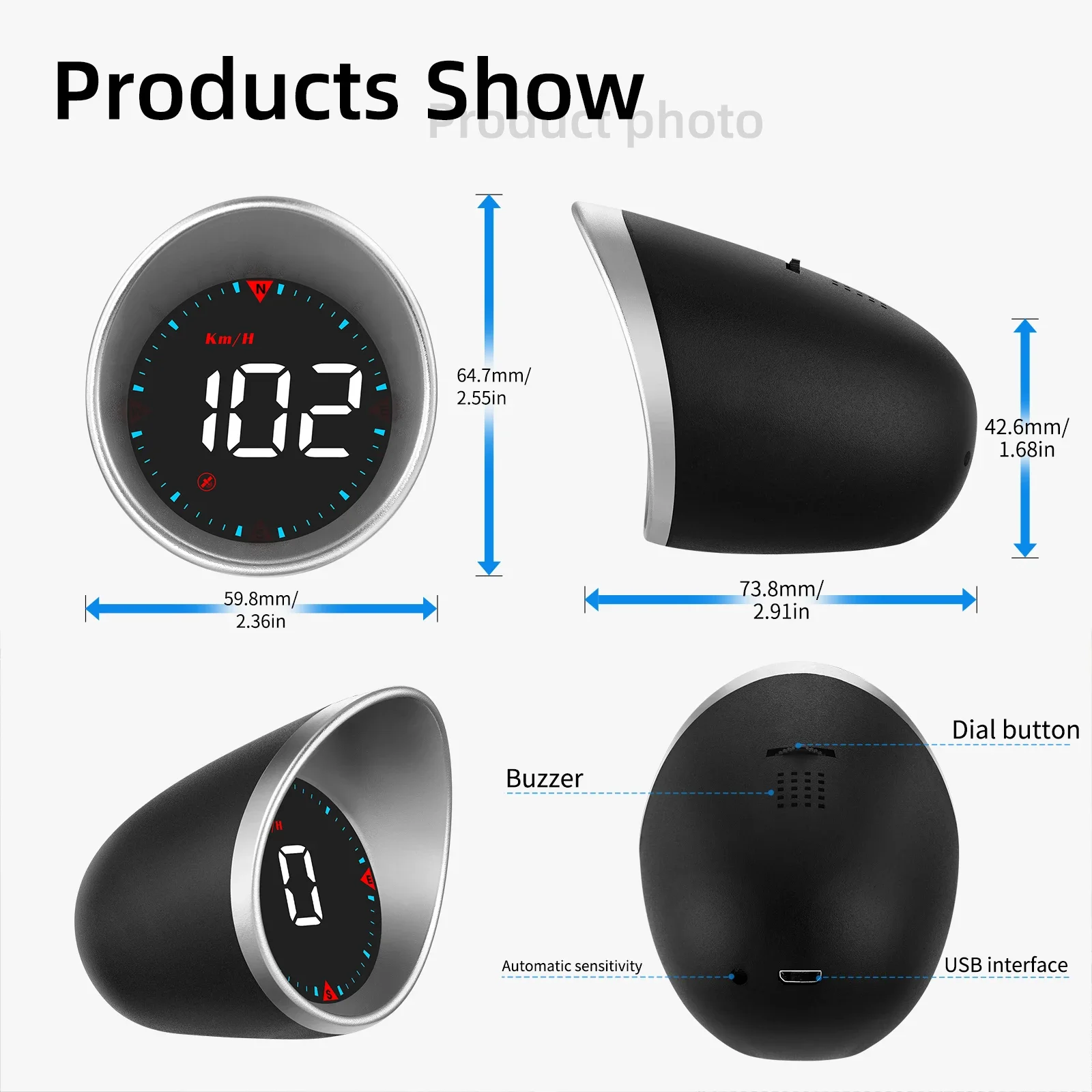 G5 HUD ڵ  ÷ LED Ʈ ӵ, RPM MPH  ˶ Ʈ,  GPS ħ ڵ ׼