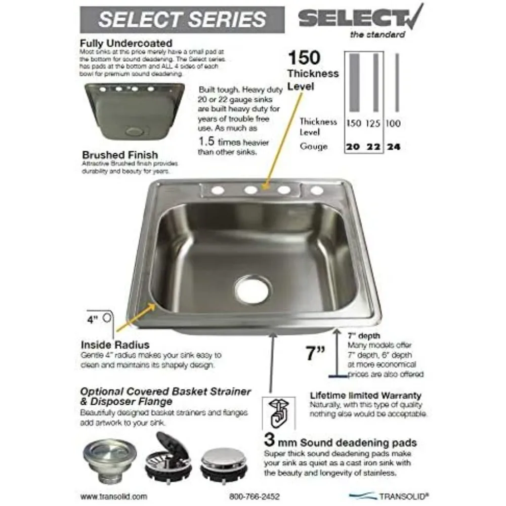 33-in X 22-in X 7-in For Kitchen Sink Brushed Finish Sinks Organizer Multifunction Strainer Waterfall Fixture Home Improvement 2