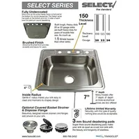 33-in X 22-in X 7-in For Kitchen Sink Brushed Finish Sinks Organizer Multifunction Strainer Waterfall Fixture Home Improvement 2