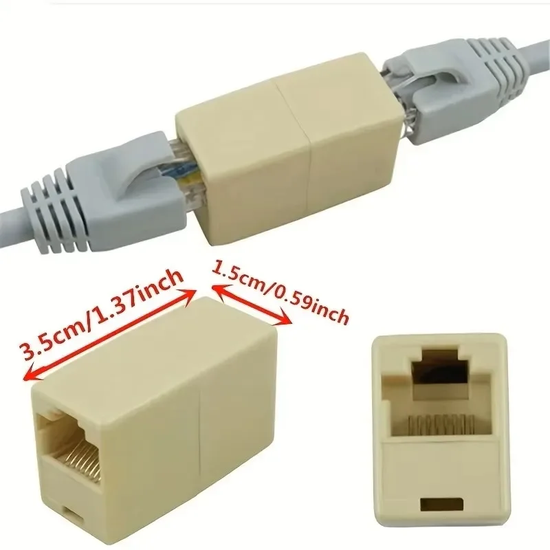 10Pcs 네트워크 이더넷 듀얼 스트레이트 헤드 Lan 케이블 조이너 커플러 익스텐더 플러그 네트워크 케이블 커넥터