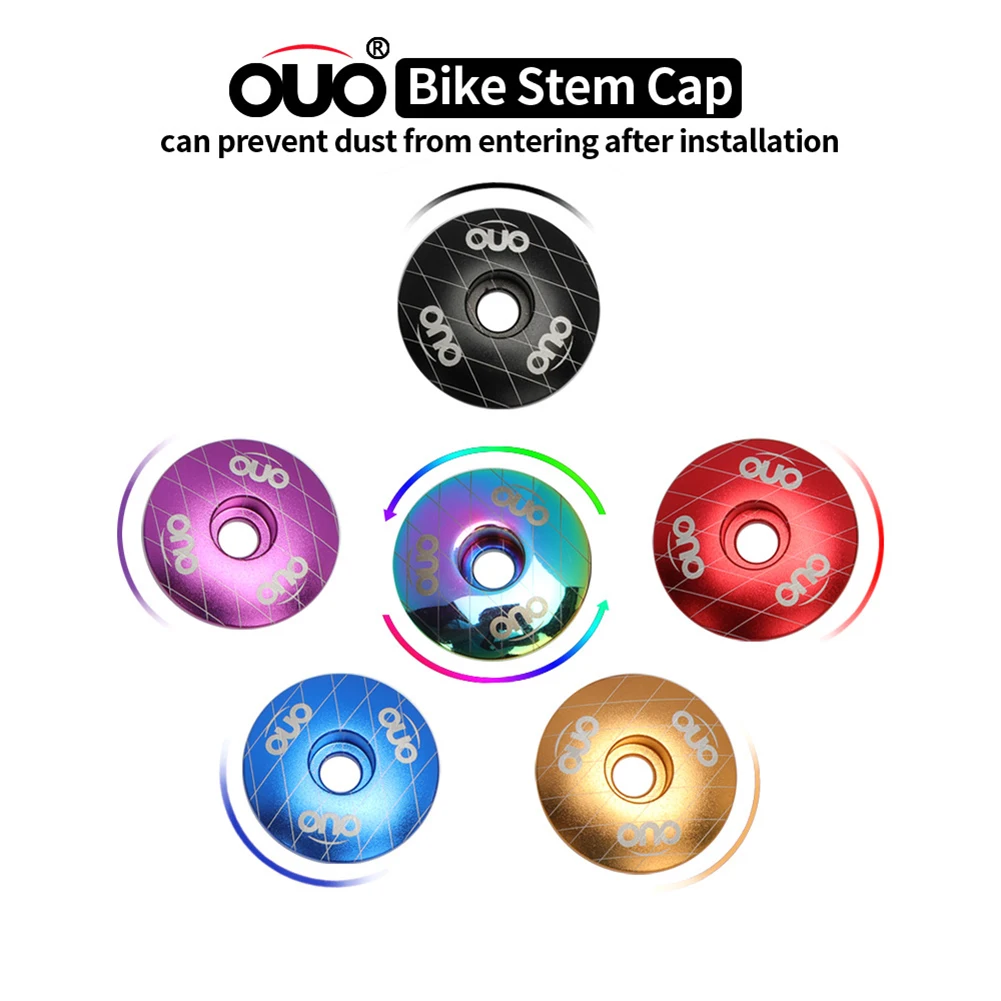 OUO MTB Bicycle Stem Top Cap Headset Cover Spacers Kit Front Fork Ring Spacer