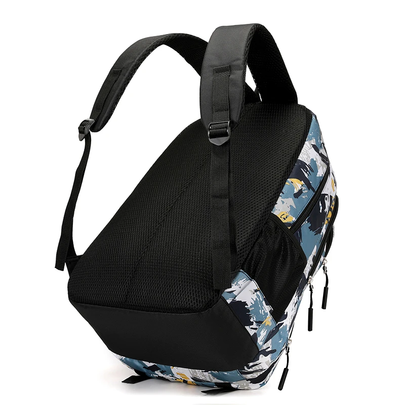 Unisex casual backpack, durable multi-pocket travel bag, zipper closure design, suitable for business travel and short trips