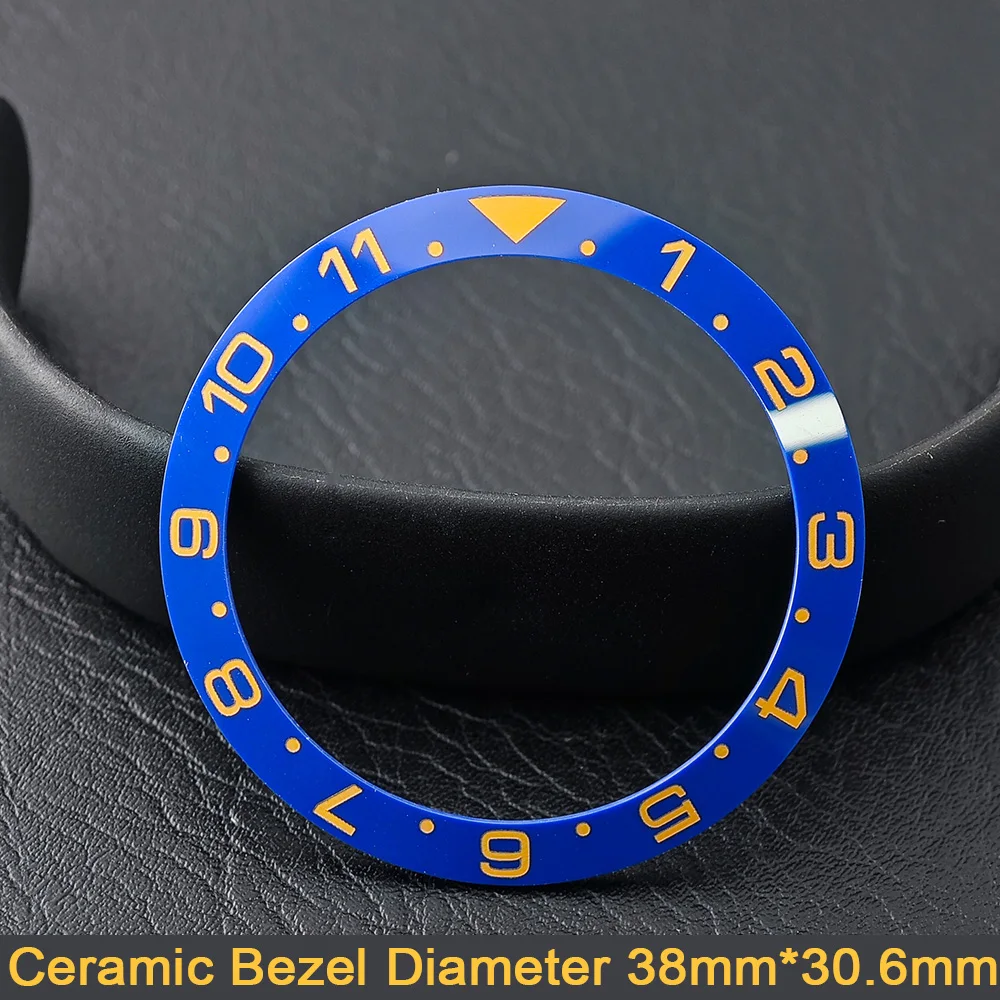 Men's Watch Replacement Bezel Insert with Tilted Ceramic and Carbon Fiber Texture