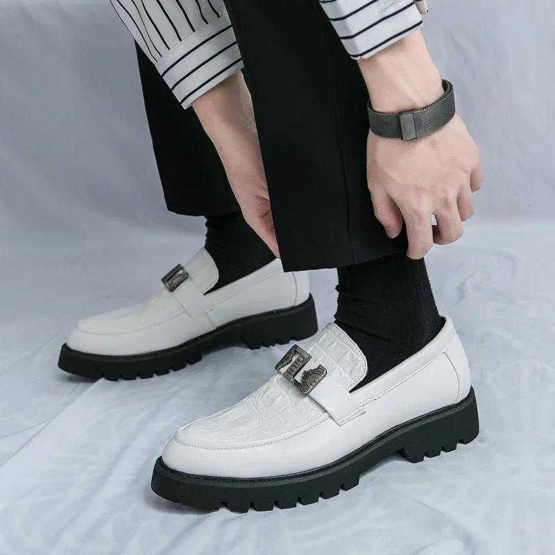 S175d95e0aa0049ae8839f5804c2e6e975 Stylish VIPOL White Loafers for Men Slip-On Dress Shoes for Parties