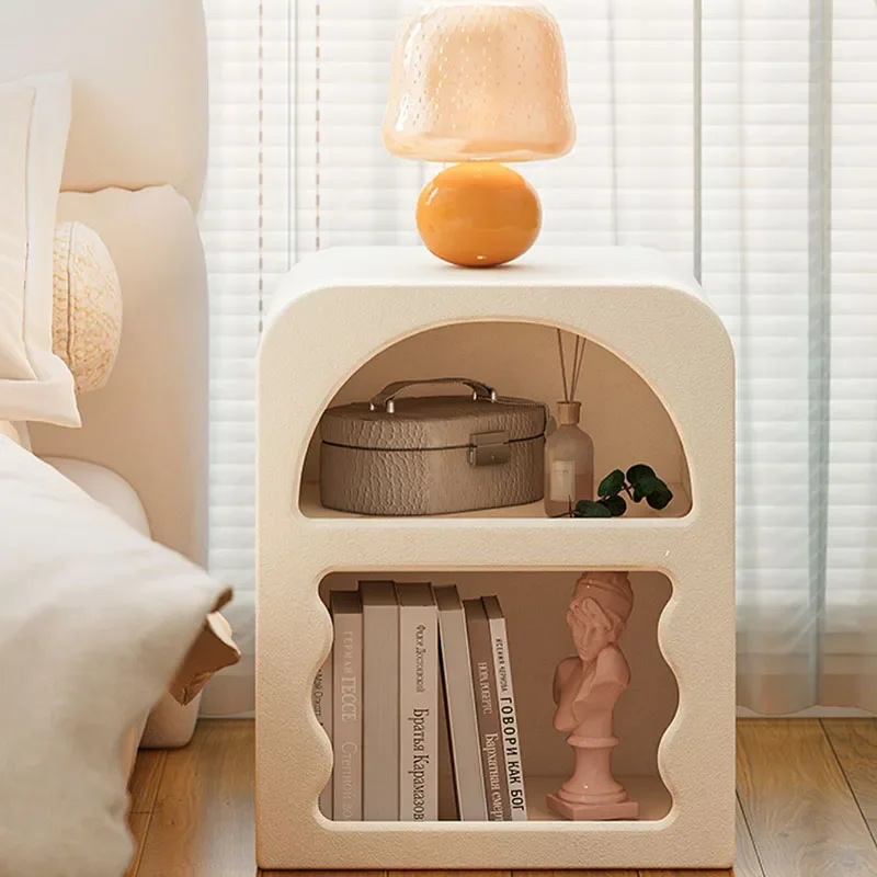 

Ночная тумбочка в скандинавском стиле, милый белый деревянный минималистичный прикроватный столик с ящиками, уникальный прикроватный столик, мебель для спальни