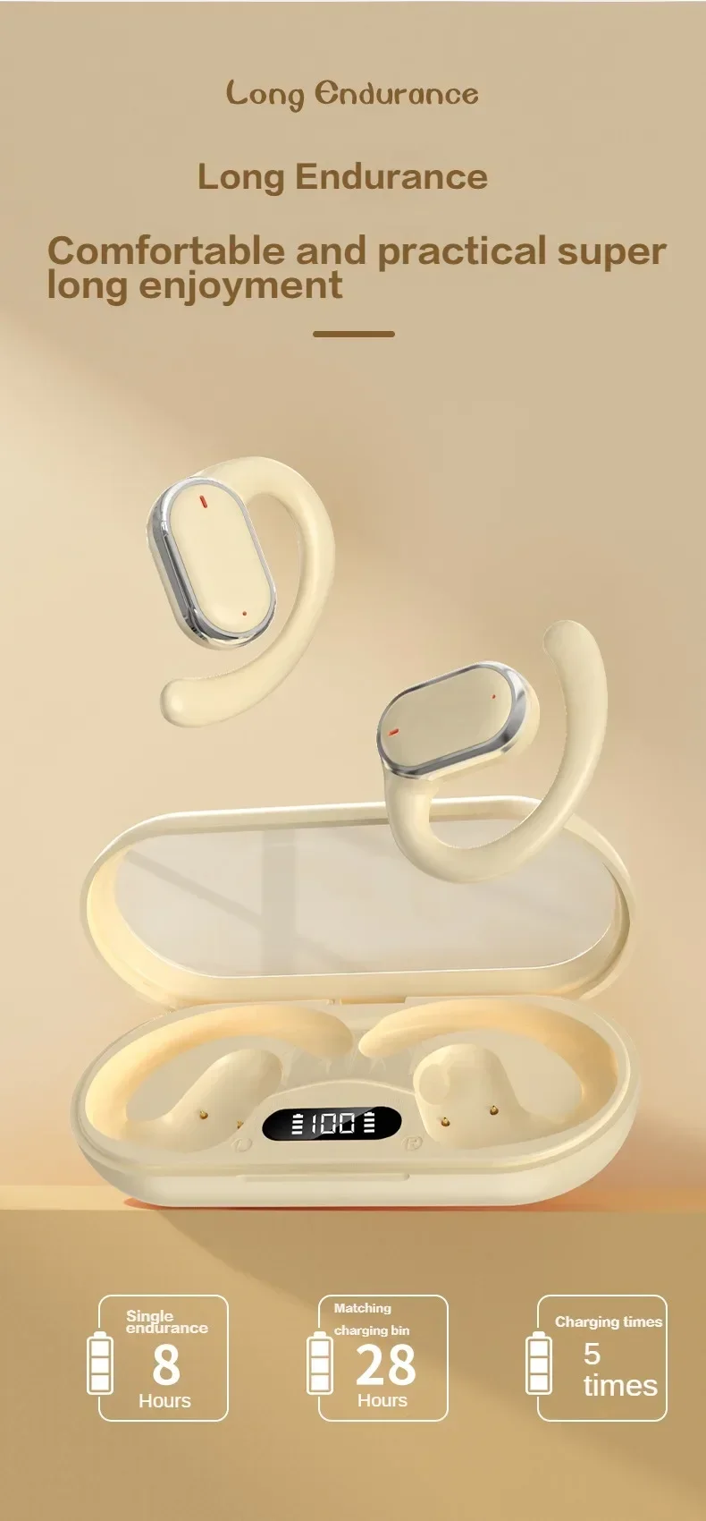 Écouteurs bluetooth tws sans fil sport avec micro stéréo hifi_voghion.com