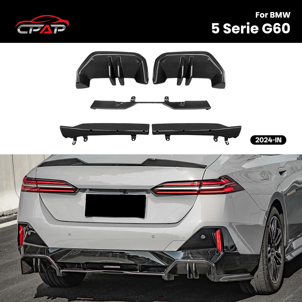 Real Dry Carbon Fiber Rear Bumper Diffuser Lip Rear Splitter For BMW 5 ...