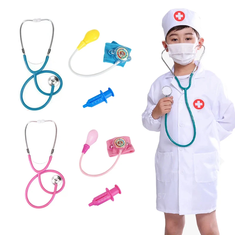 1 Set Simulation Doctor Nurse Work Children Uniform Costume Kids Cosplay Toys