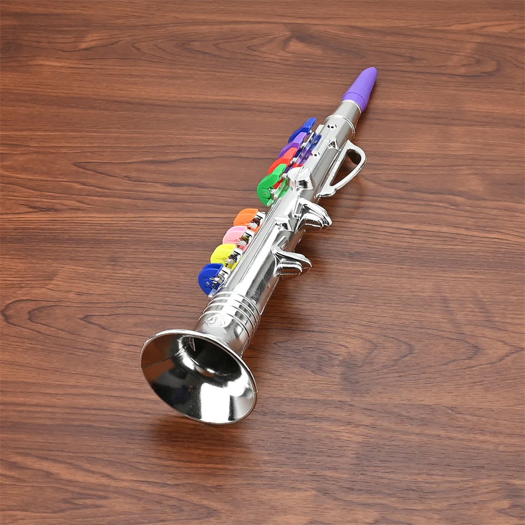 Kids Clarinet With 8 Colored Keys Preschool Universal Musical Playing Tool Simulation Instrument Interest Cultivation