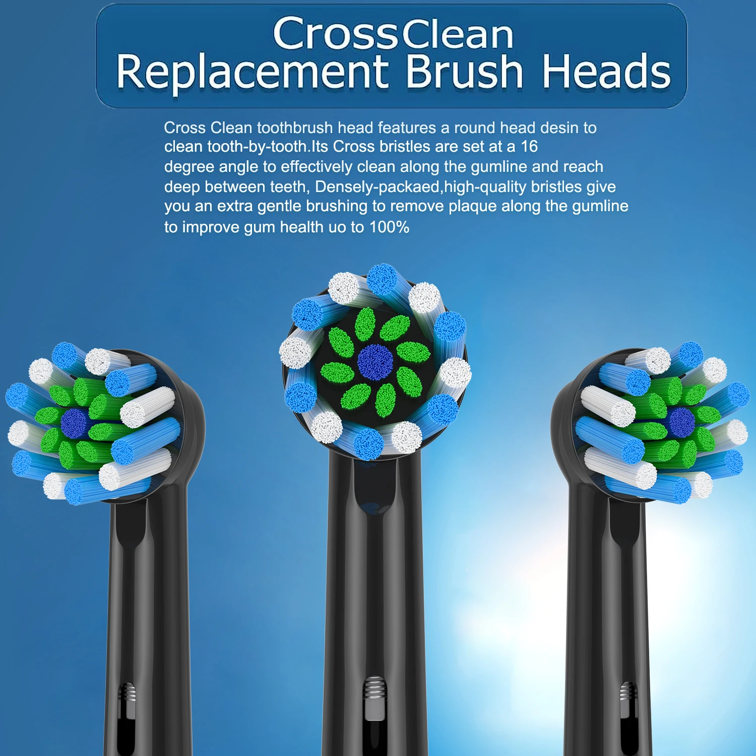 Replacement Toothbrush Heads 4-12Pack Compatible with Braun Oral b 7000/Pro 1000/9600/5000/3000/8000 Electric Toothbrush