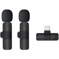 Wireless Microphones for Android Iphone Type C IOS Mini Microphone Lavalier Lapel Mic with Clip for Video Recording Mini Mic