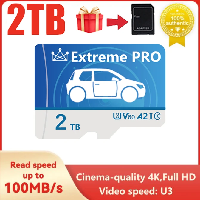 Scheda Di Memoria Da 2Tb 1Tb 512Gb Sd/Tf Flash Card 64Gb Mini Sd Card Uhs-1 Flash Sd Memory Card 128Gb 256Gb Con Pacchetto Adattatore Sd Gratuito