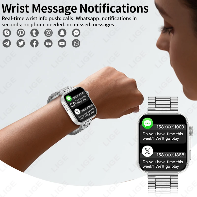2026 1.83 inch ECG Men Smart Watch IPS Color Display Military Grade Outdoor Sports Health Three Rings BT Call 2026 Smartwatches 5