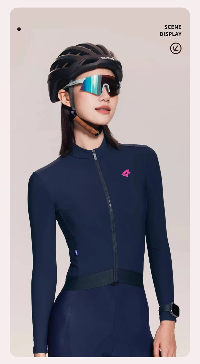 LAMEDA Herbst/Winter Fleece-Radtrikot, warme, hochelastische Unisex-Thermojacke für Männer und Frauen, 5–15 ° C Reiten im Freien Sport – Detail 13