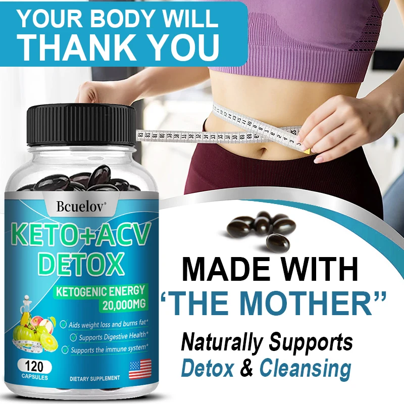 Keto Apple Cider Vinegar Detox Capsules for Energy and Metabolism