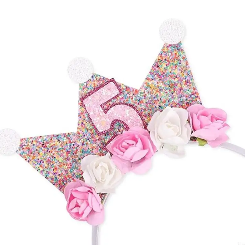 T3LA Baby Sequined Fun Hairbands Birthday for Photo Studio Photo Props