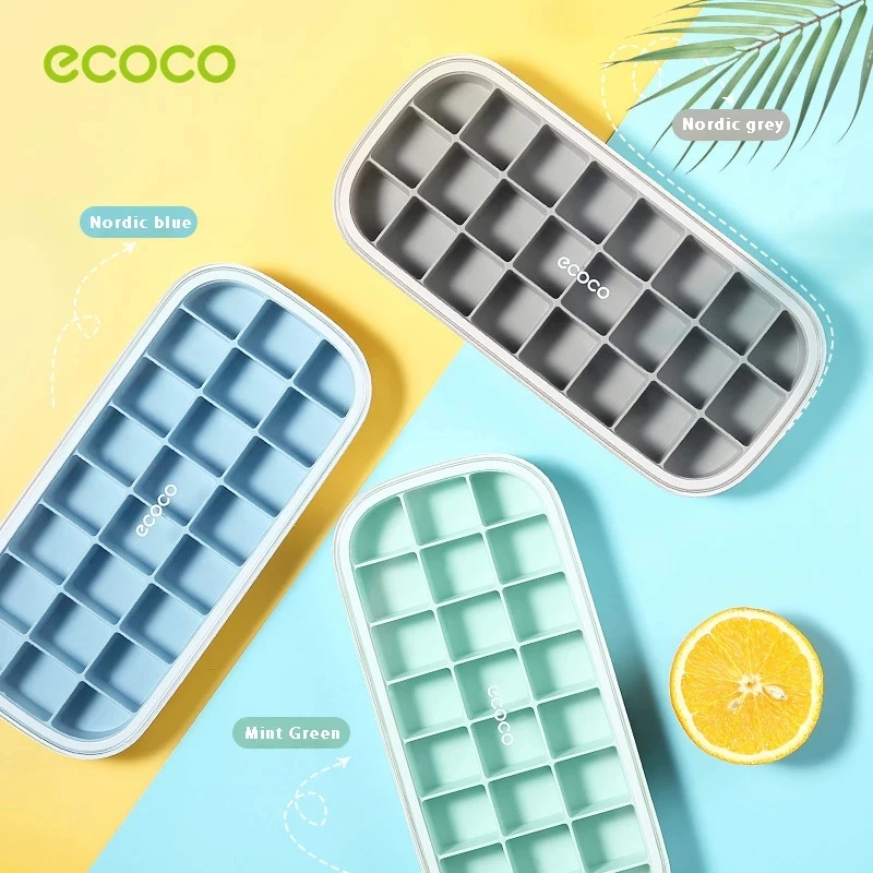 

ECOCO 24/Hole Silicone Ice Cream Mould Ice Cube Tray Popsicle Barrel Diy Mold Dessert Ice Cream Mold with