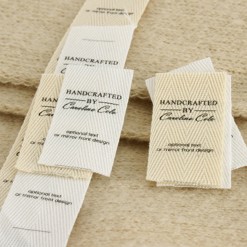 

Twill Ribbon Label, Folding Labels, Labels for Clothes, Logo Labels, Sew Accessori, Custom Brand Tags, 25*50mm, Handmade(XW3520)