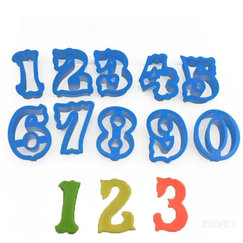 Large 0-9 Arabic Numbers Cookie Cutter Set