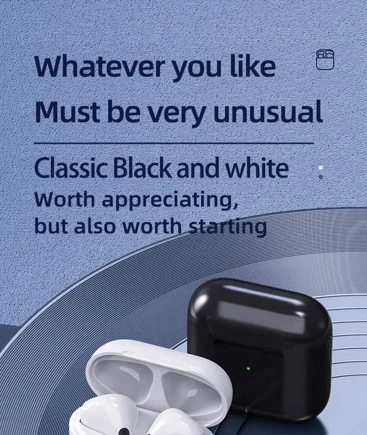 Pro4 TWS Bluetooth Earphone 9D Stereo Wireless Headphone in-Ear HiFi Earbud HandsFree Headset Microphone bluetooth earphones