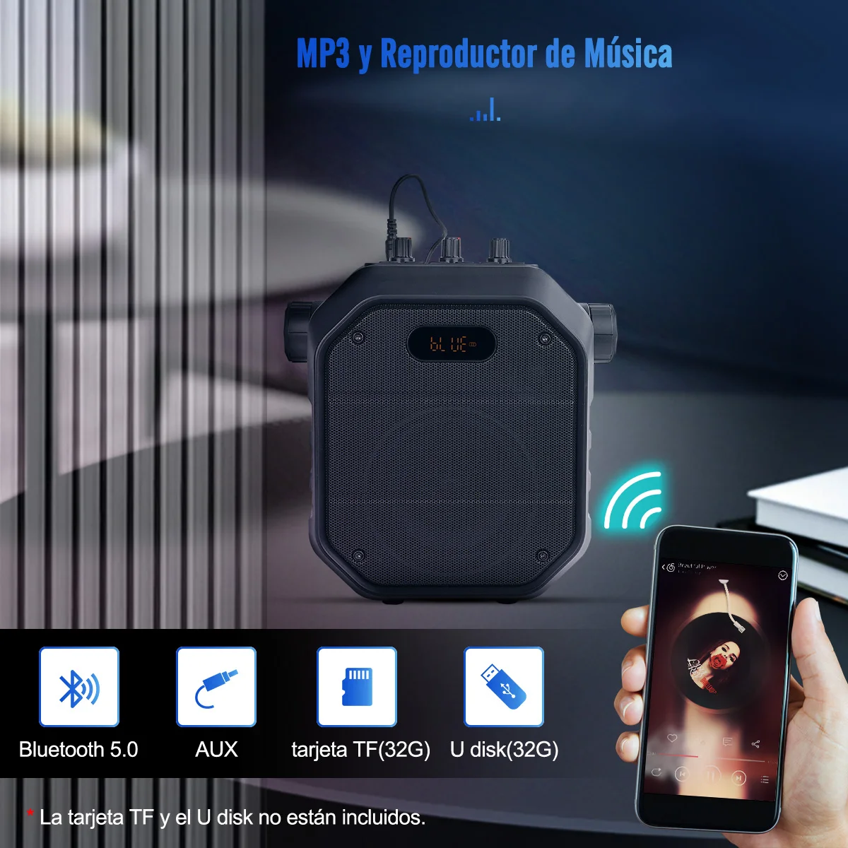 Retekess TR503 Auriculares inalámbricos con micrófono FM, manos libres con  batería recargable para amplificador de voz, iglesia, guía turístico