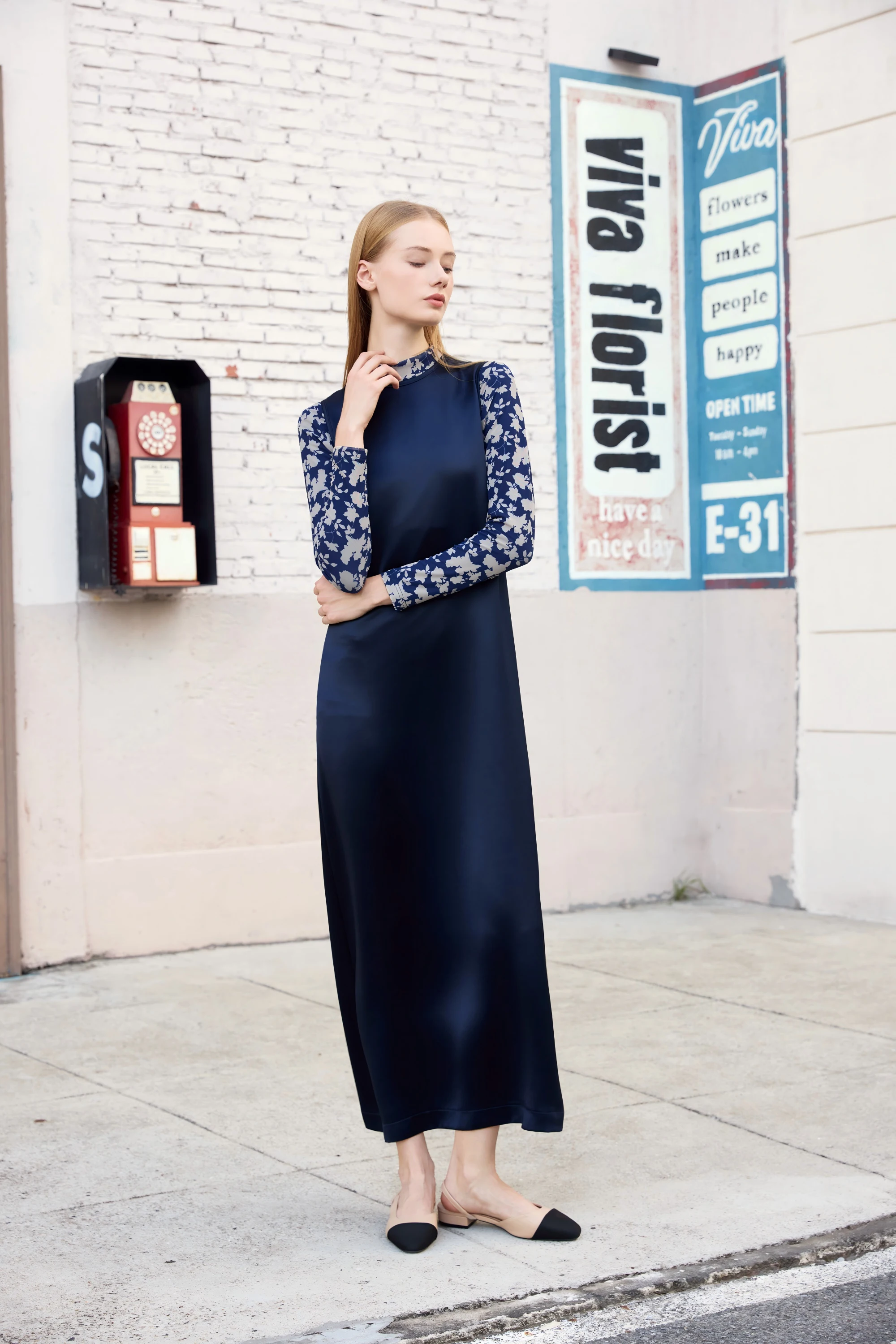 Womens Autumn Winter Maxi Dress  Mesh Modal Shirt Set - High Quality Acetate Fabric