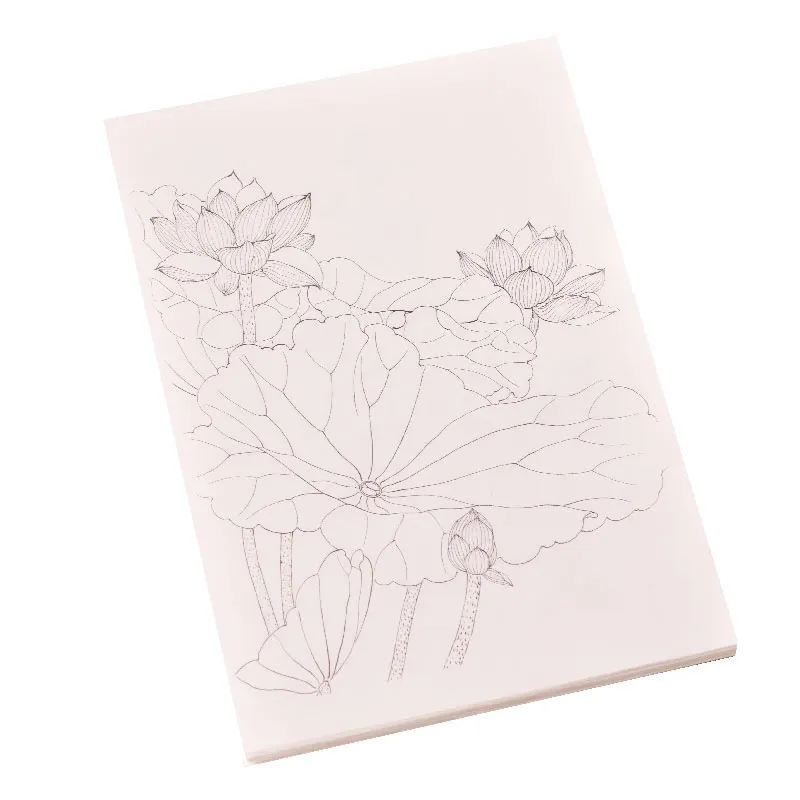 Meticulous Painting Line Drawing Manuscript Ripe Xuan Paper Flowers Painting Copybook Rice Paper Watercolor Painting Manuscripts