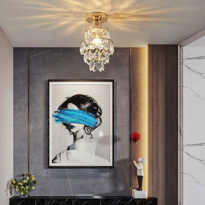 Description Picture 6 of itemNordic Aisle Lights LED Corridor Entrance Balcony Simple Modern Cloakroom Entrance Light Luxury Crystal Small Ceiling Lamps