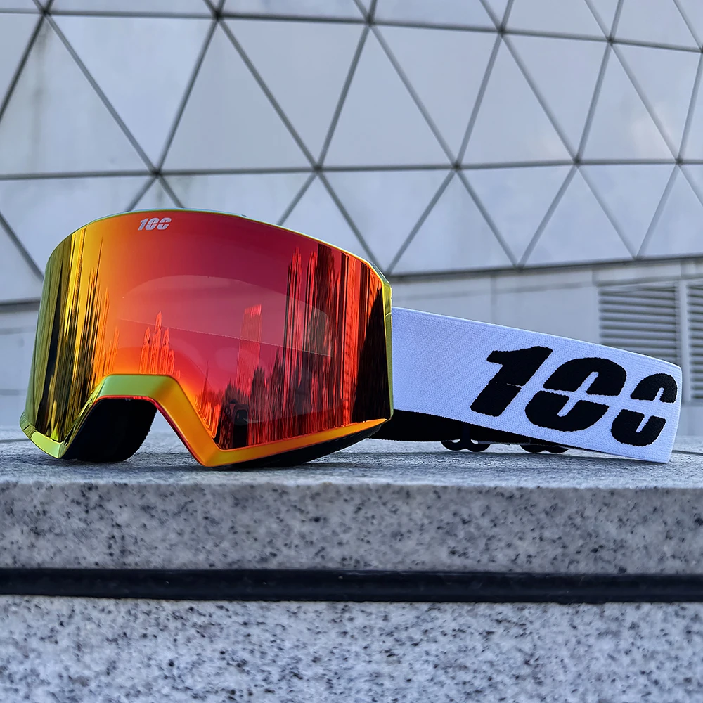 이중 레이어 HD 렌즈가 장착된 자석 스키 고글, 김서림 방지 UV400 스노보드 고글, 남녀 공용 스키 안경