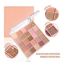 25-color eye shadow tray, oatmeal milk tea tray, sparkling powder, pearl sequins, gentle orange brown, affordable eye shadow 5