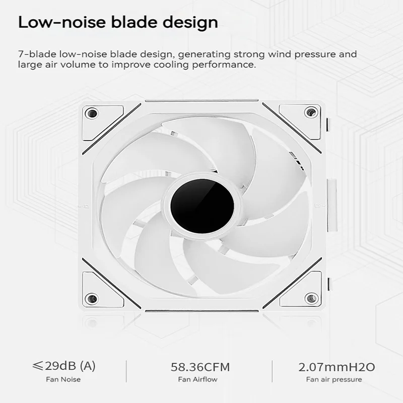TEUCER JM-1 PC Case Fan 120mm ARGB Mirror Cycle Light Effect Cooling Fan 4PIN PWM Low noise Chassis Water Cooling Ventilador