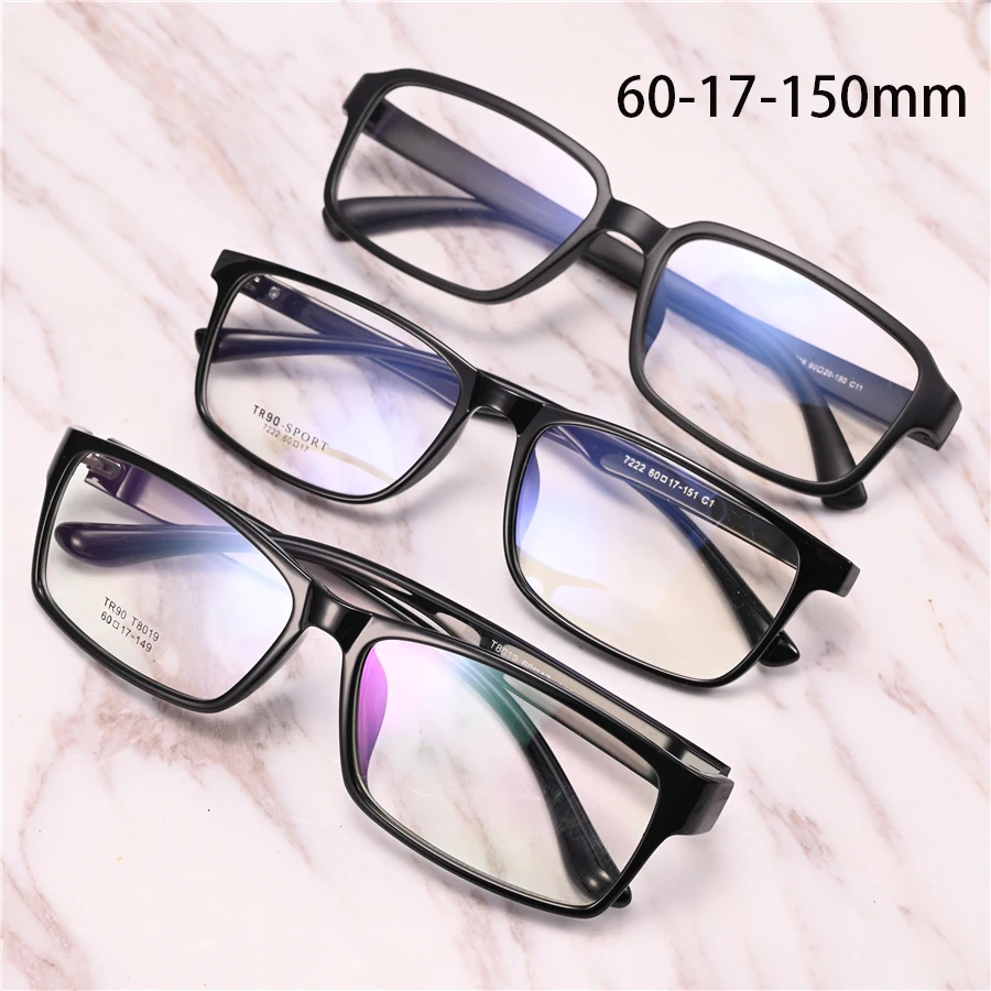 

Vazrobe 150mm Oversized Myopia Glasses Men Eyeglasses Frame Male Women Black TR90 Large Spectacles for Prescription Optical Lens