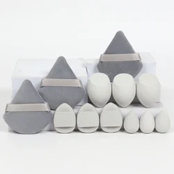 Makeup Sponge Set - Soft Beauty Blenders & Powder Puffs (12Pcs Grey no box)