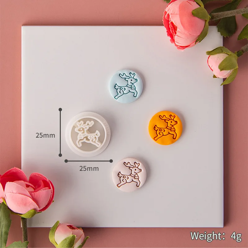 Festive Polymer Clay Cutter Set: Deer, Snowflake, Santa, Gingerbread Man for Holiday Jewelry and Decor