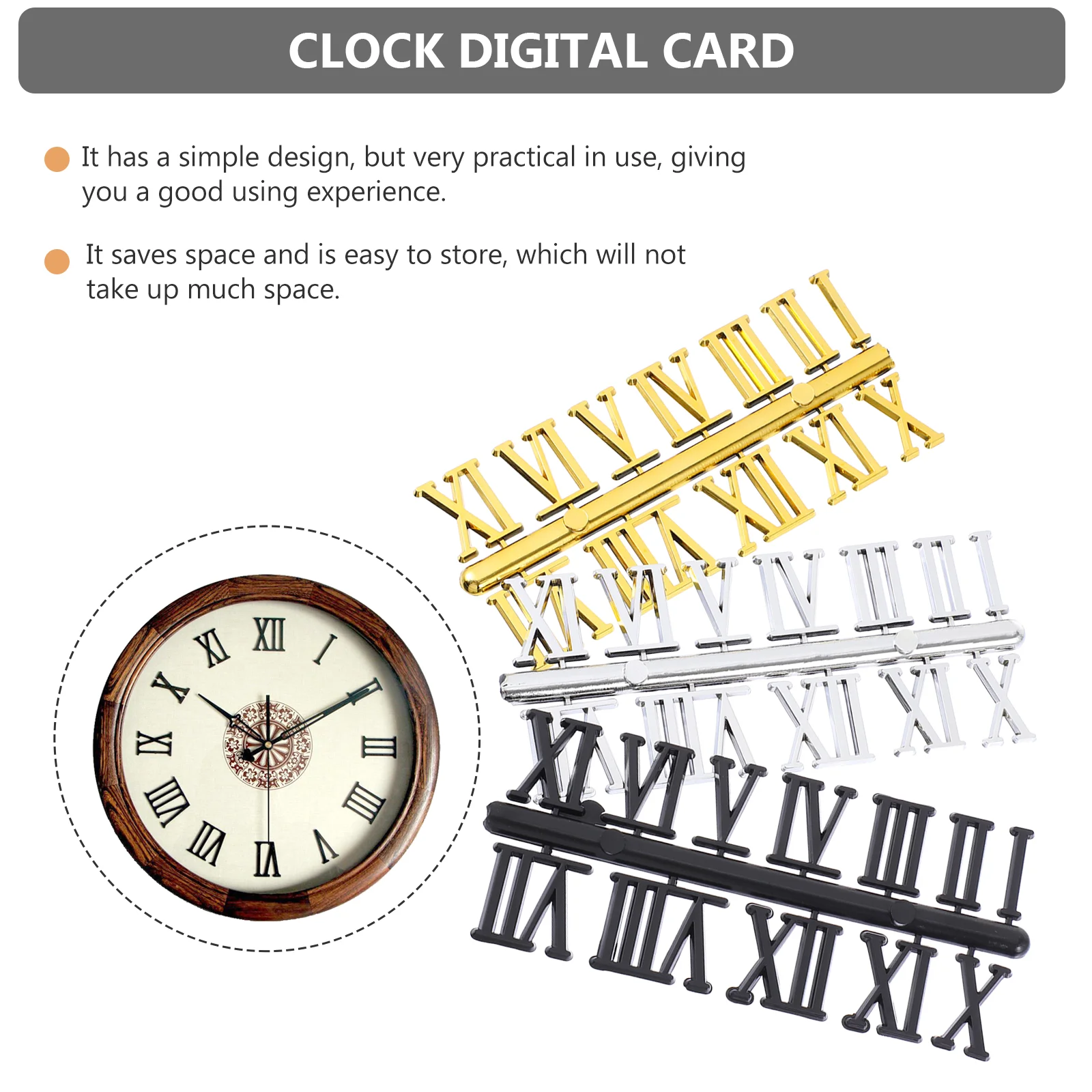 Rome Roman Number Clock Repairing Accessories Replacement Digital Clocks Card Wall Numerals Parts Plastic 15 Sets,clock repair tools