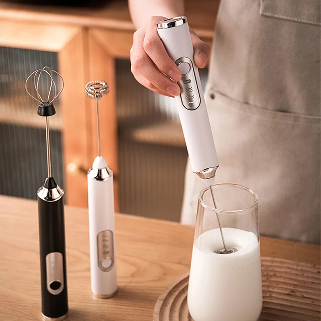 Wireless Electric Milk Frother Whisk Egg Beater USB Rechargeable Handheld  Coffee Blender Milk Shaker Mixer Foamer Food Blender