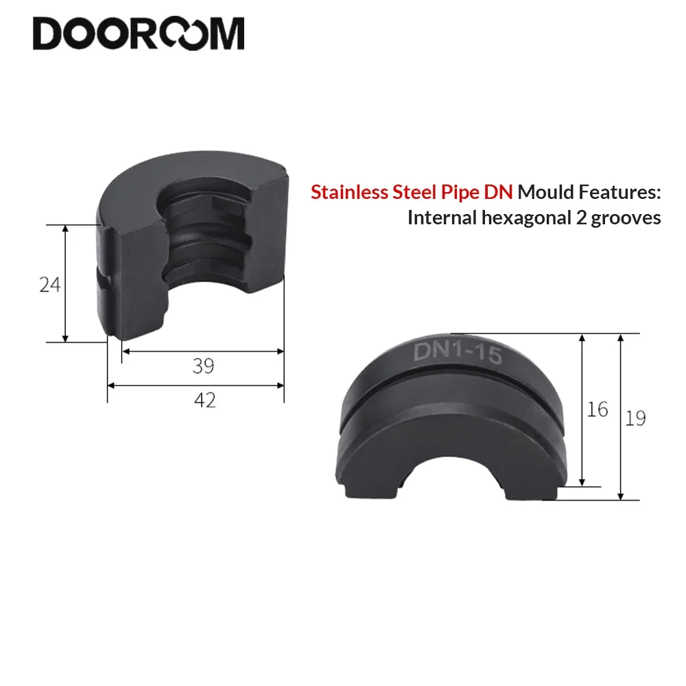 DOOROOM U TH Type 16/20/25/32 Customisable Die Heads for 1632 Tube Press Pliers 4