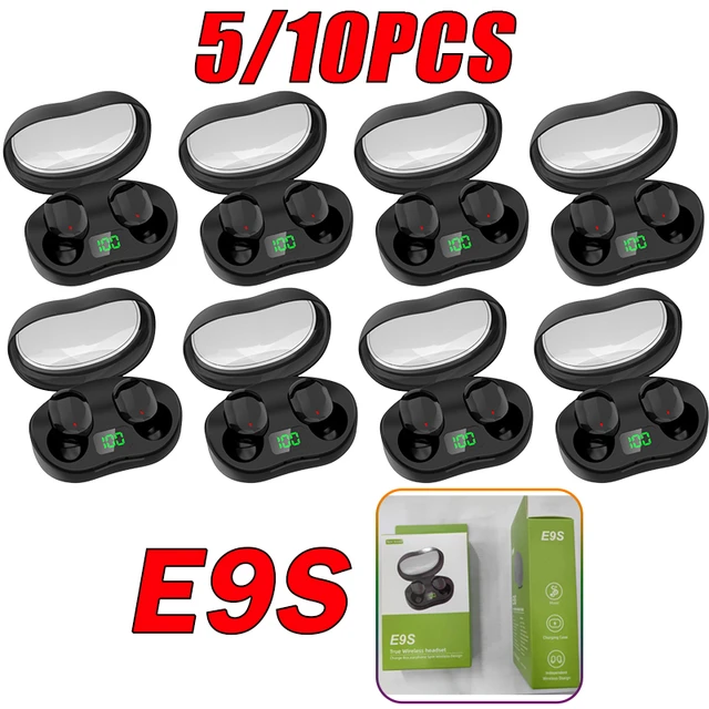 10PCS E9S TWS Bluetooth Headphone Earphone Wireless Headsets Fones Gaming  Earbuds Women Men Smart Stereo Sport Microphone PK E7S - AliExpress