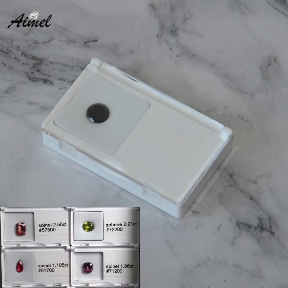 Wholesale 10pcs Square Loose Diamond Display Package Box Plastic Memory  Sponge Gem Stone Beads Pendant Organizer Holder Showcase